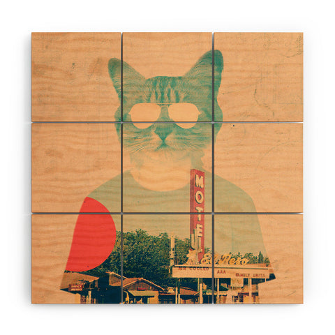 Ali Gulec Cool Cat Wood Wall Mural