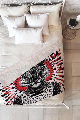 Ali Gulec Cool Tiger Fleece Throw Blanket