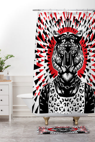 Ali Gulec Cool Tiger Shower Curtain And Mat