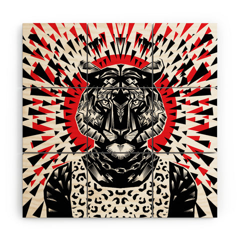 Ali Gulec Cool Tiger Wood Wall Mural