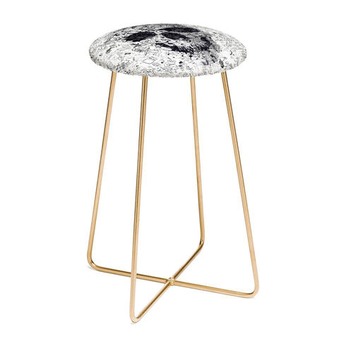 Ali Gulec Doodle Skull BW Counter Stool