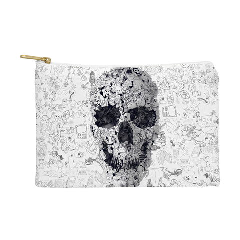 Ali Gulec Doodle Skull BW Pouch
