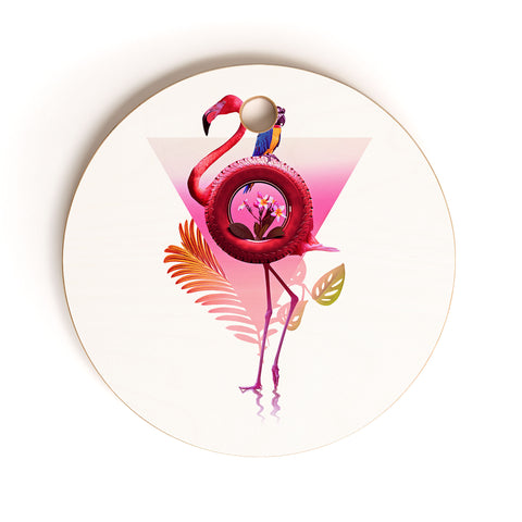 Ali Gulec Flamingo Pals Cutting Board Round