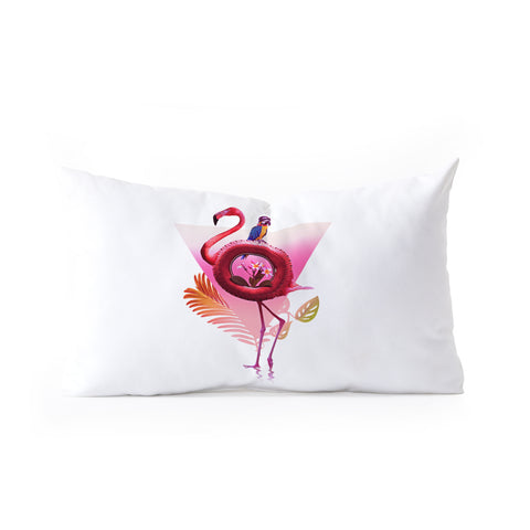 Ali Gulec Flamingo Pals Oblong Throw Pillow