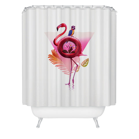 Ali Gulec Flamingo Pals Shower Curtain