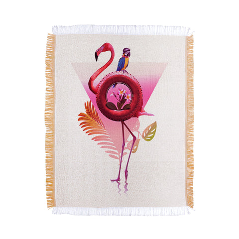 Ali Gulec Flamingo Pals Throw Blanket