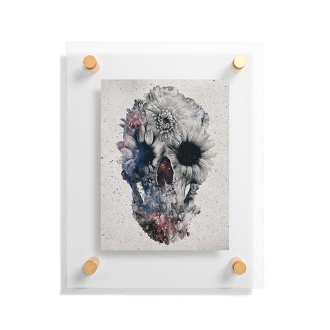 Ali Gulec Floral Skull 2 Floating Acrylic Print