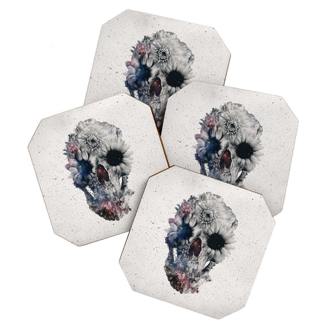 Ali Gulec Floral Skull 2 Coaster Set