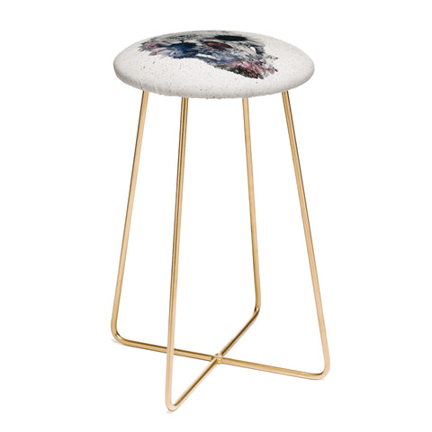 Ali Gulec Floral Skull 2 Counter Stool
