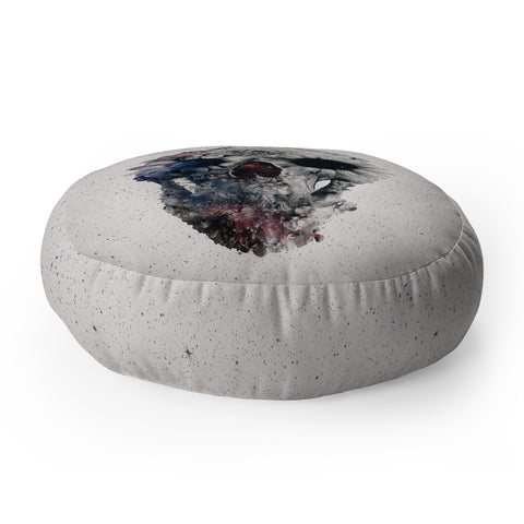 Ali Gulec Floral Skull 2 Floor Pillow Round