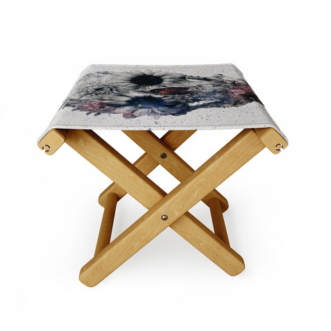 Ali Gulec Floral Skull 2 Folding Stool