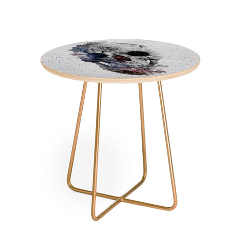 Ali Gulec Floral Skull 2 Round Side Table