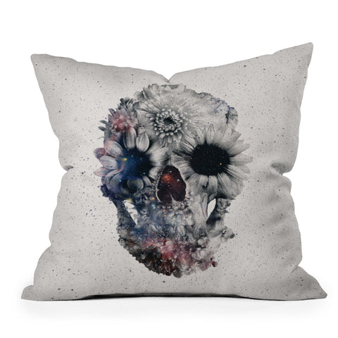 Ali Gulec Floral Skull 2 Throw Pillow