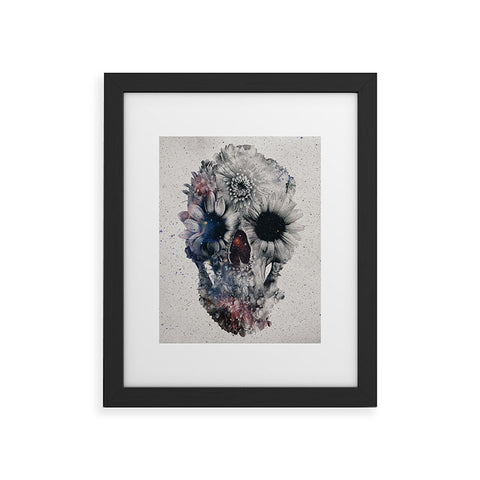 Ali Gulec Floral Skull 2 Framed Art Print