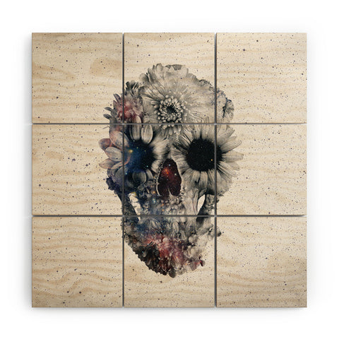 Ali Gulec Floral Skull 2 Wood Wall Mural
