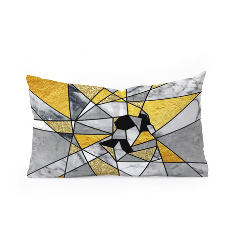 Ali Gulec Fragment Skull Oblong Throw Pillow