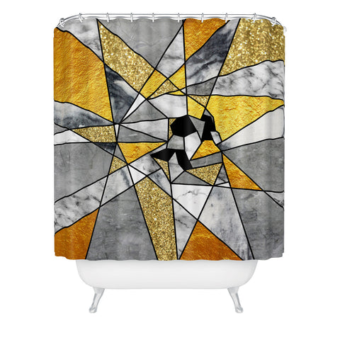 Ali Gulec Fragment Skull Shower Curtain