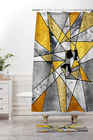 Ali Gulec Fragment Skull Shower Curtain And Mat