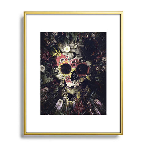 Ali Gulec Garden Skull Metal Framed Art Print