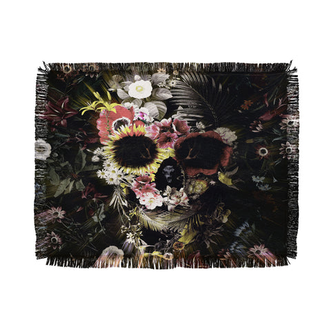 Ali Gulec Garden Skull Throw Blanket