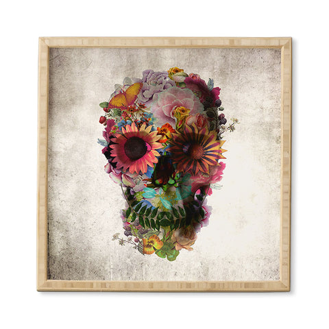 Ali Gulec Gardening Floral Skull Framed Wall Art