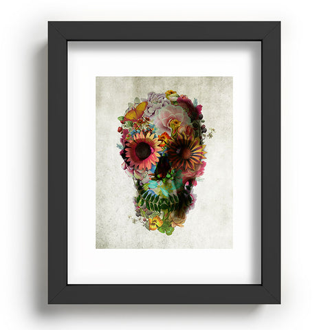 Ali Gulec Gardening Floral Skull Recessed Framing Rectangle