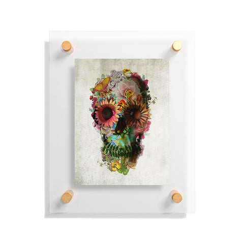 Ali Gulec Gardening Floral Skull Floating Acrylic Print