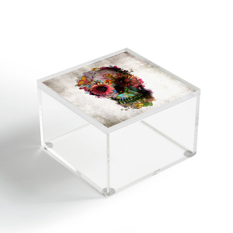 Ali Gulec Gardening Floral Skull Acrylic Box