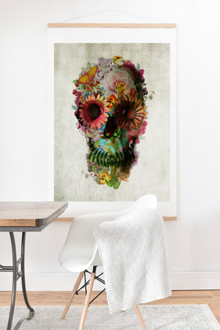 Ali Gulec Gardening Floral Skull Art Print And Hanger