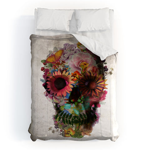 Ali Gulec Gardening Floral Skull Comforter