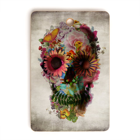 Ali Gulec Gardening Floral Skull Cutting Board Rectangle