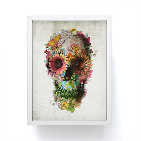 Ali Gulec Gardening Floral Skull Framed Mini Art Print