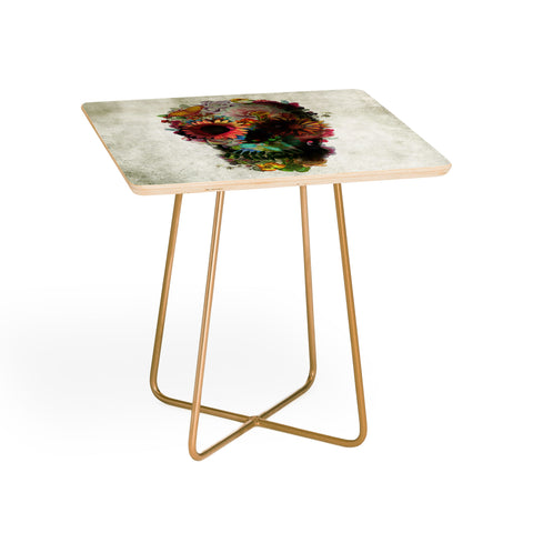 Ali Gulec Gardening Floral Skull Side Table