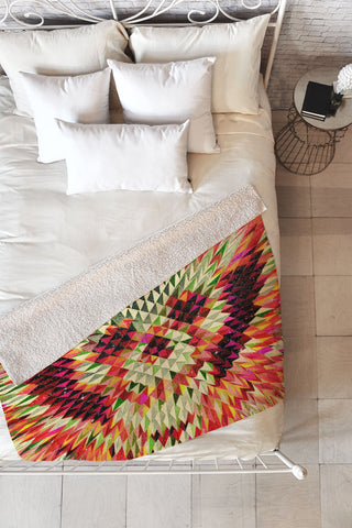 Ali Gulec Geo Skull Fleece Throw Blanket