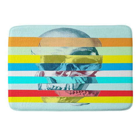 Ali Gulec Glitch Skull Memory Foam Bath Mat
