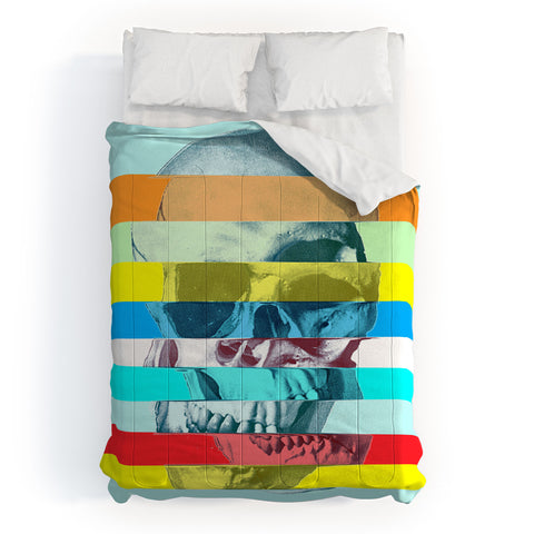 Ali Gulec Glitch Skull Comforter