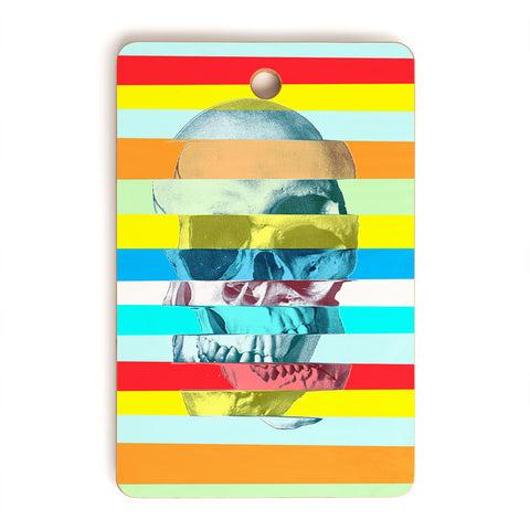 Ali Gulec Glitch Skull Cutting Board Rectangle