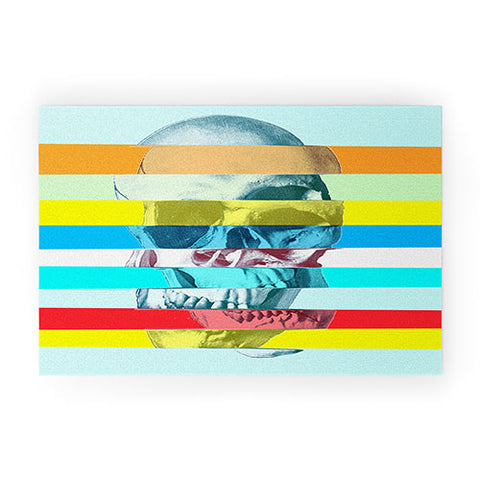 Ali Gulec Glitch Skull Welcome Mat