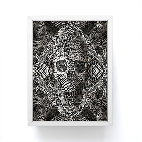 Ali Gulec Lace Skull Framed Mini Art Print