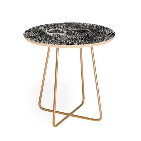 Ali Gulec Lace Skull Round Side Table
