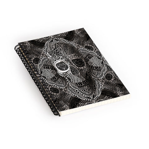 Ali Gulec Lace Skull Spiral Notebook