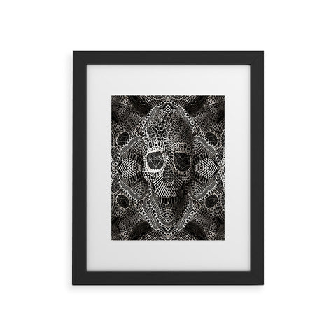 Ali Gulec Lace Skull Framed Art Print