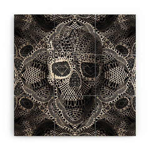 Ali Gulec Lace Skull Wood Wall Mural