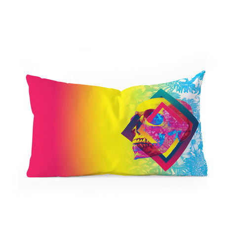 Ali Gulec Lifeful Skull Oblong Throw Pillow