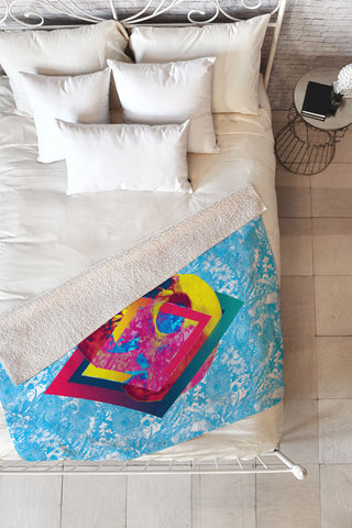 Ali Gulec Lifeful Skull Fleece Throw Blanket