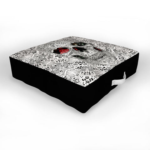 Ali Gulec Light Lace Skull Outdoor Floor Cushion