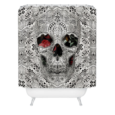 Ali Gulec Light Lace Skull Shower Curtain