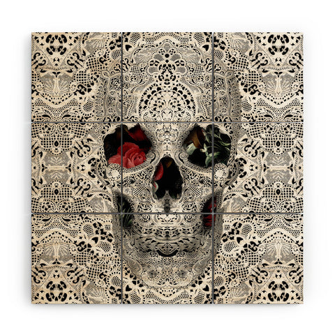 Ali Gulec Light Lace Skull Wood Wall Mural