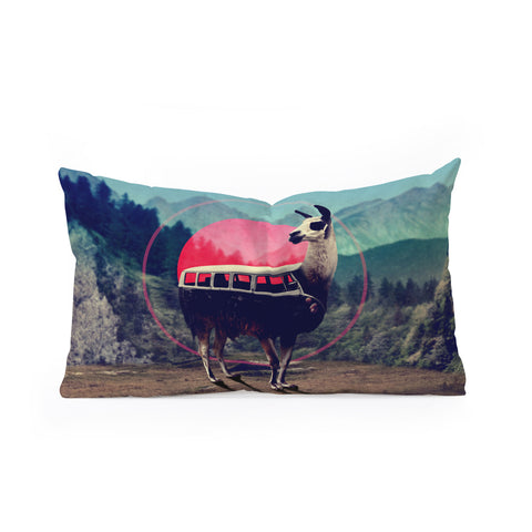 Ali Gulec Llama Van Oblong Throw Pillow