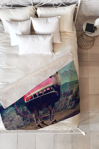 Ali Gulec Llama Van Fleece Throw Blanket